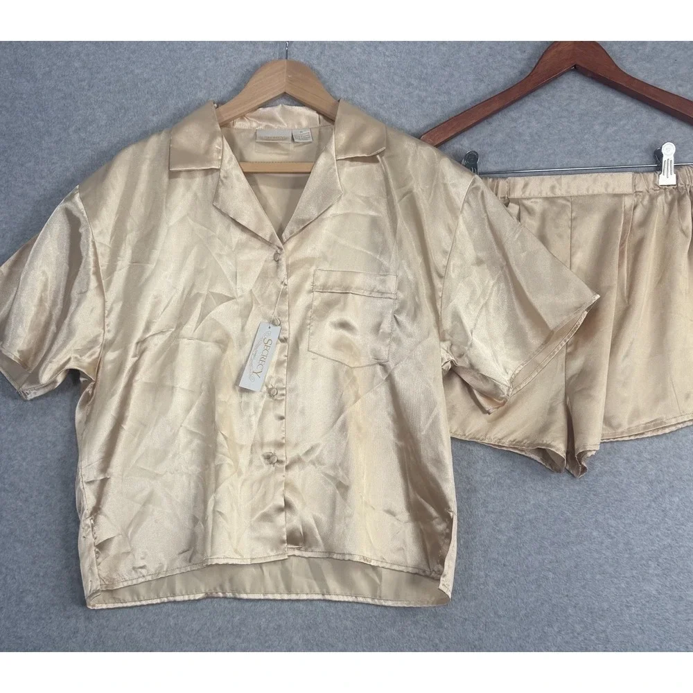 Victoria's Secret Vintage Green Shirt Shirt Sleep‎ Set Size M